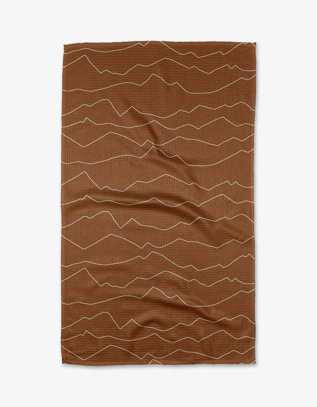 Lined Mountains Tea Towel