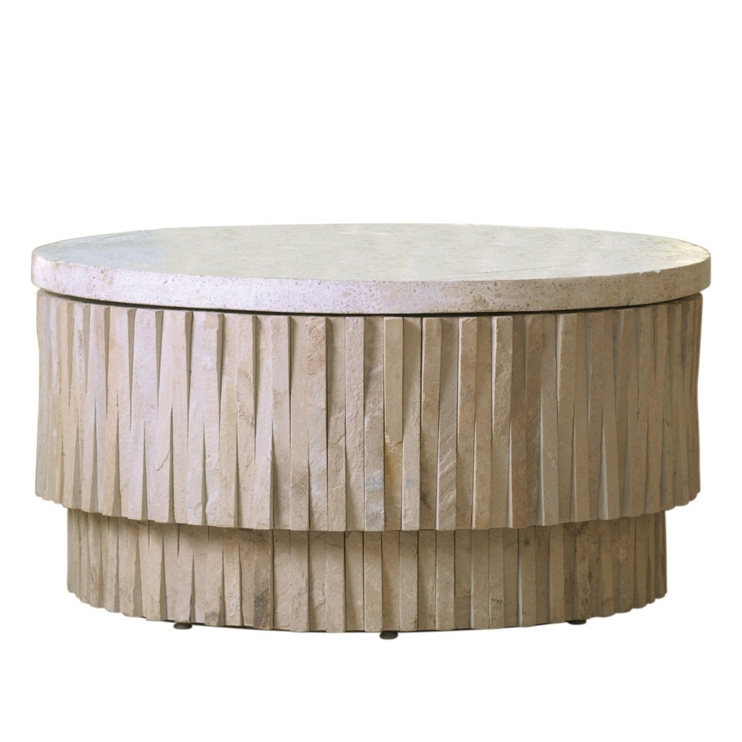 - Round Stone Cocktail Table -