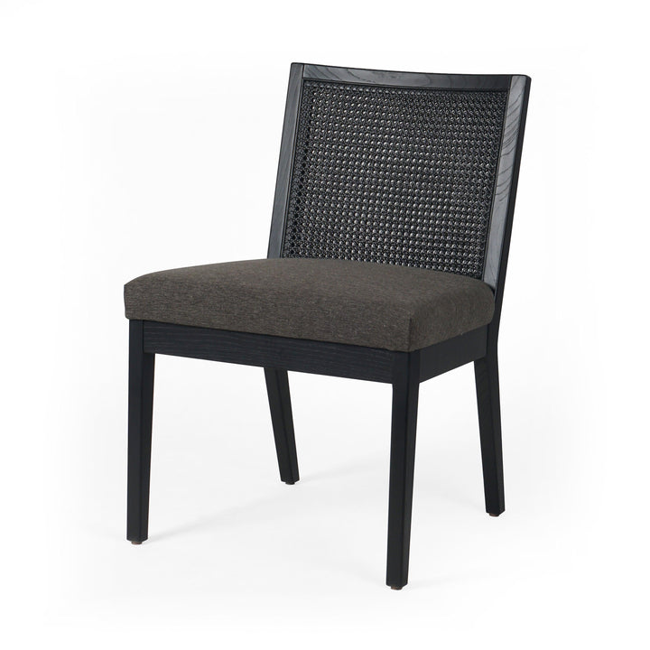 ANI CANE ARMLESS DINING CHAIR - CHARCOAL + BRUSHED EBONY - Design for the PPL