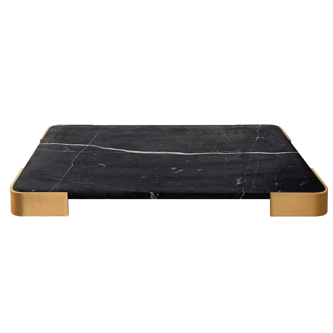 ELEVATED TRAY/PLATEAU - BLACK MARBLE LARGE - Design for the PPL