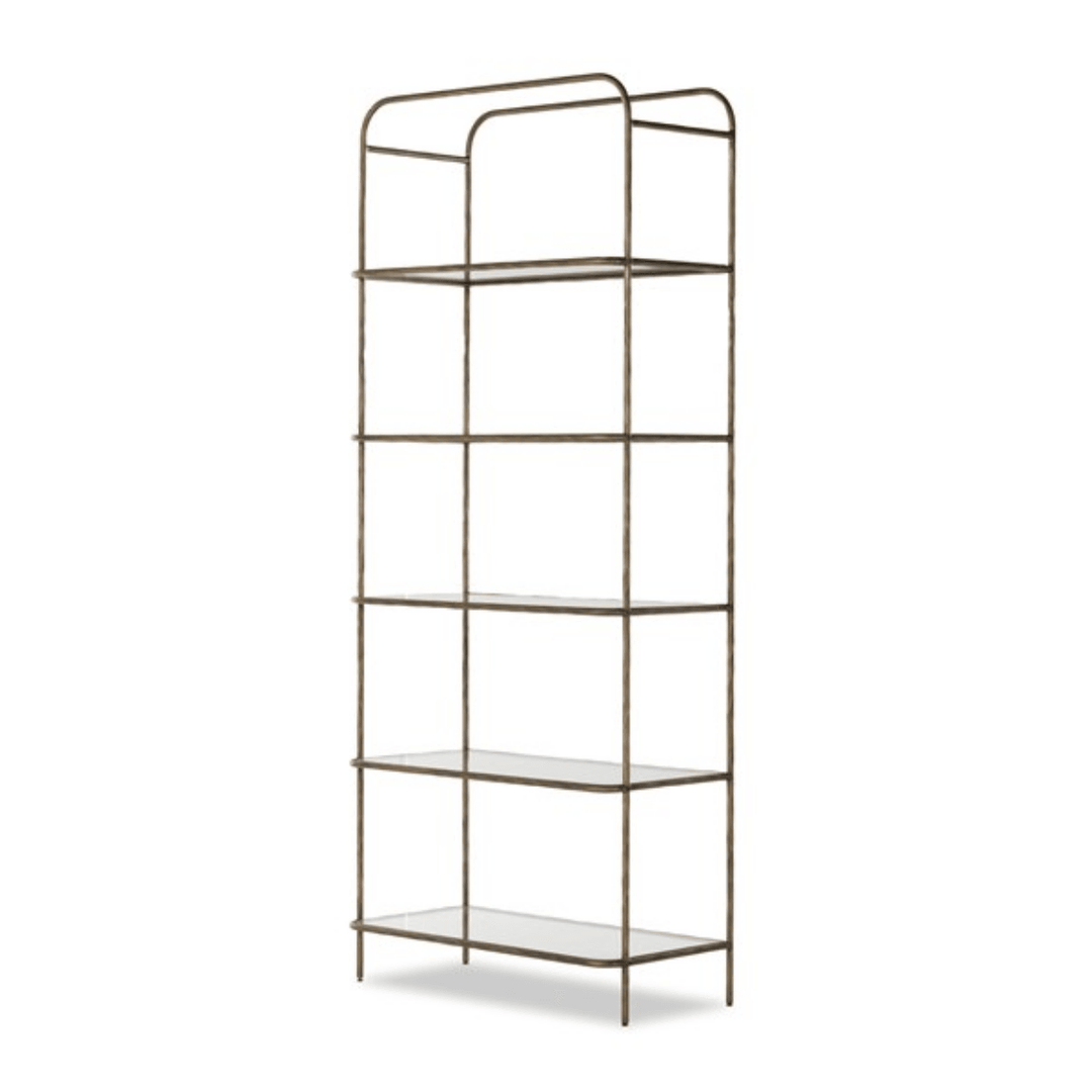 SWINTON BOOKCASE-HAMMERED AGED BRASS - Design for the PPL